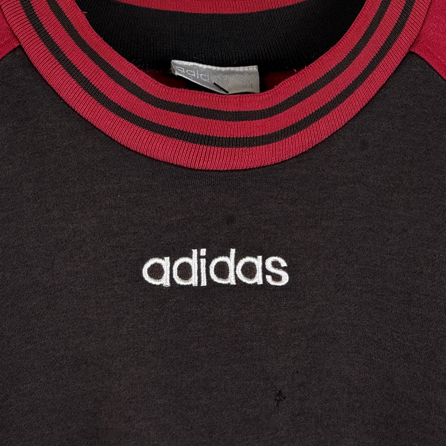 Adidas Vintage Sweater Washed Rot Schwarz XL - Vinverse