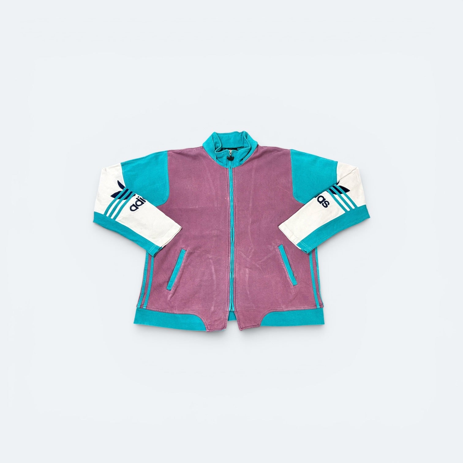 Adidas Vintage Trainingsjacke Lila Blau L - Vinverse