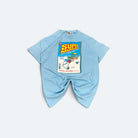 F.O.T.L Vintage T-Shirt Super Munchkin Print Blau M - Vinverse