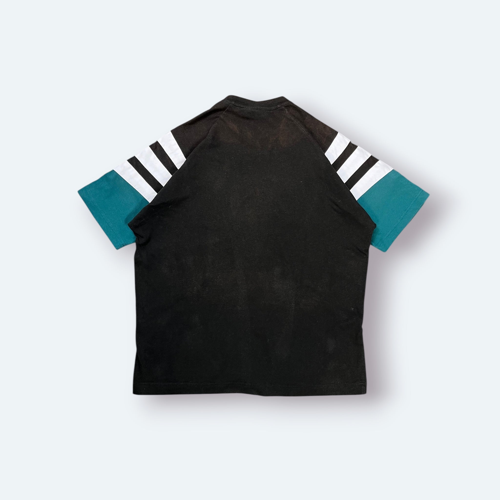 Adidas Vintage T-Shirt Colorblock Schwarz M - Vinverse