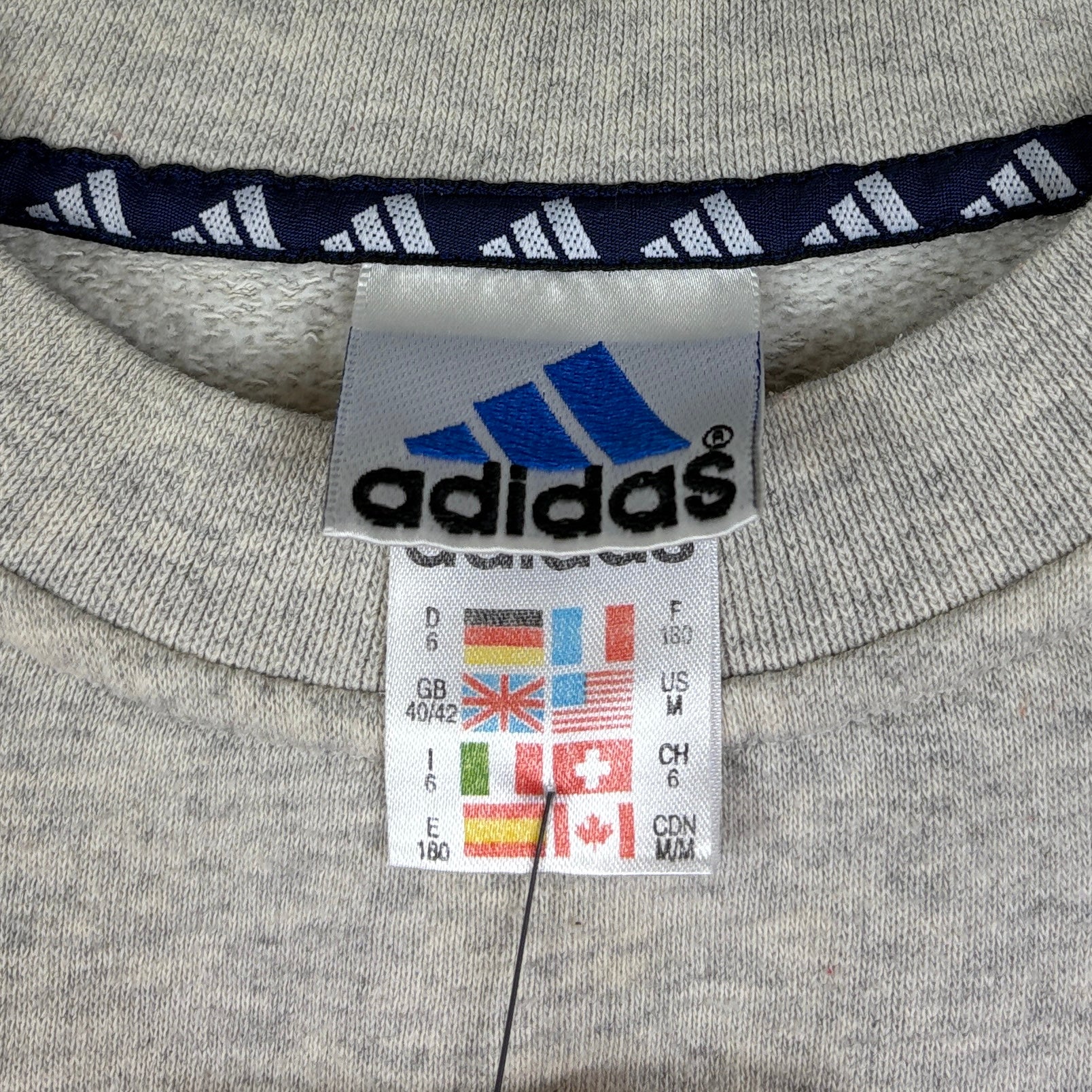 Adidas Vintage Sweater Logo grau M - Vinverse