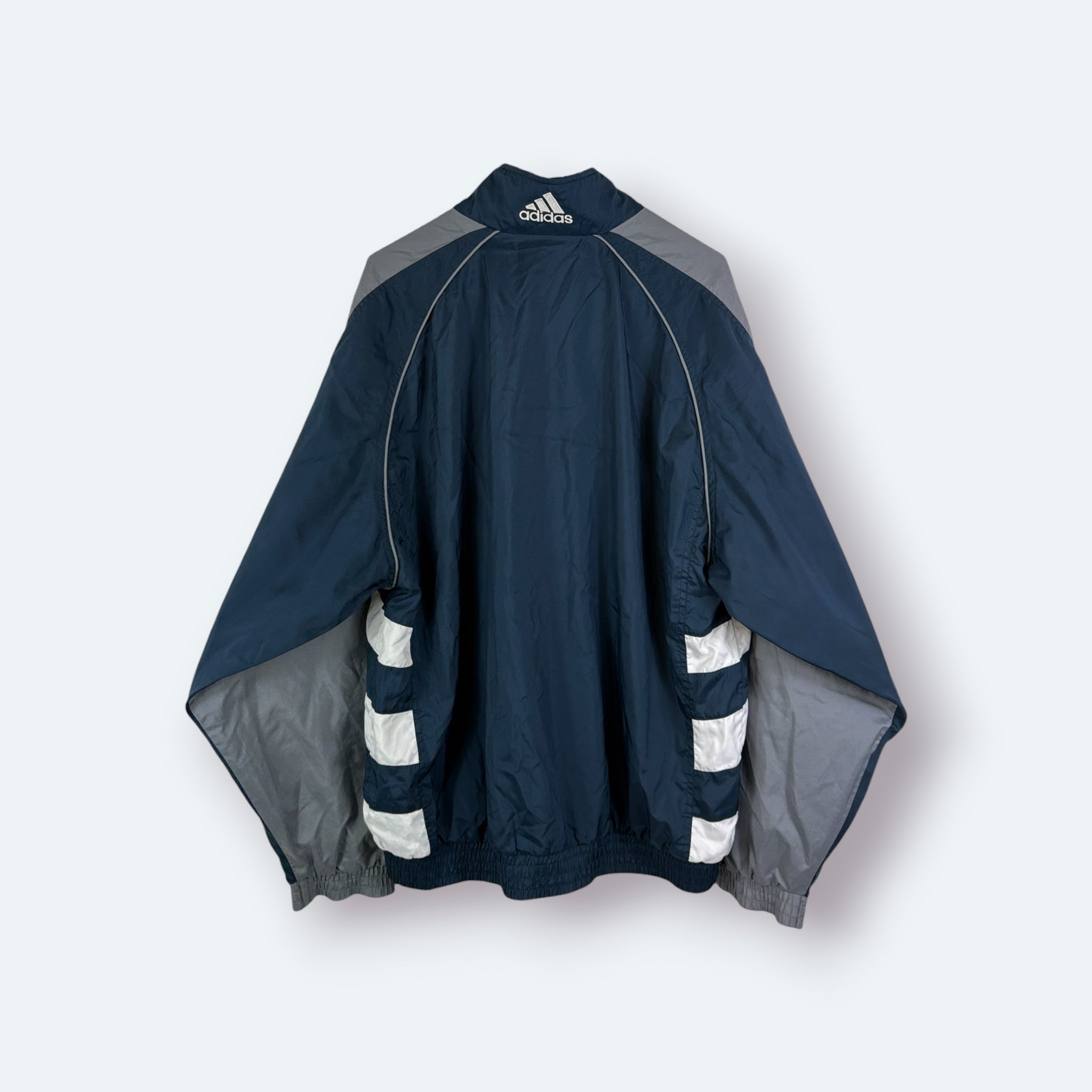 adidas Vintage Trainingsjacke Grau Blau L - Vinverse