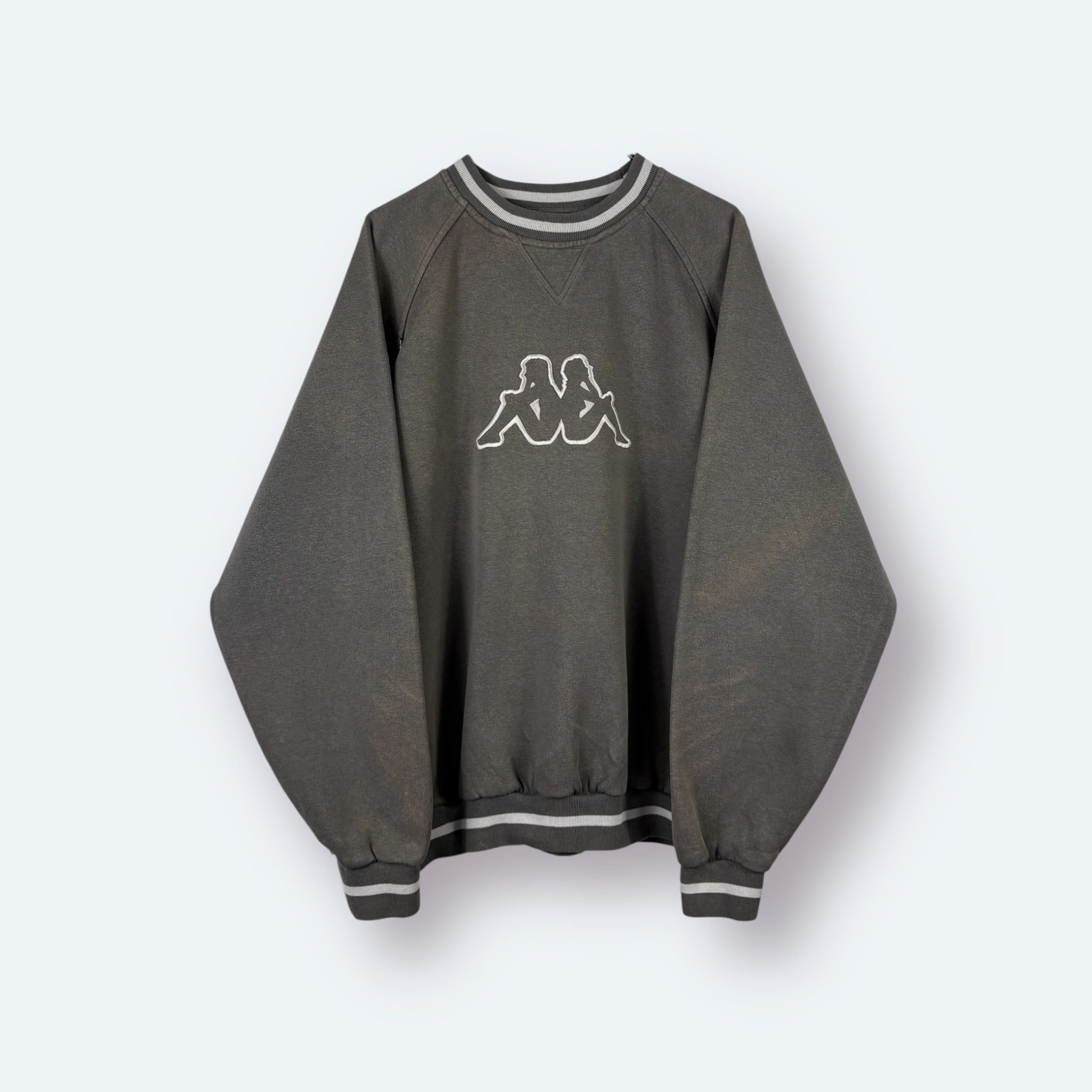 Kappa 90s Vintage Big Logo Sweater Braun XL - Vinverse