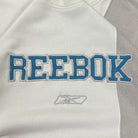 Reebok Sweater 2000s Big Logo Weiß Blau L - Vinverse