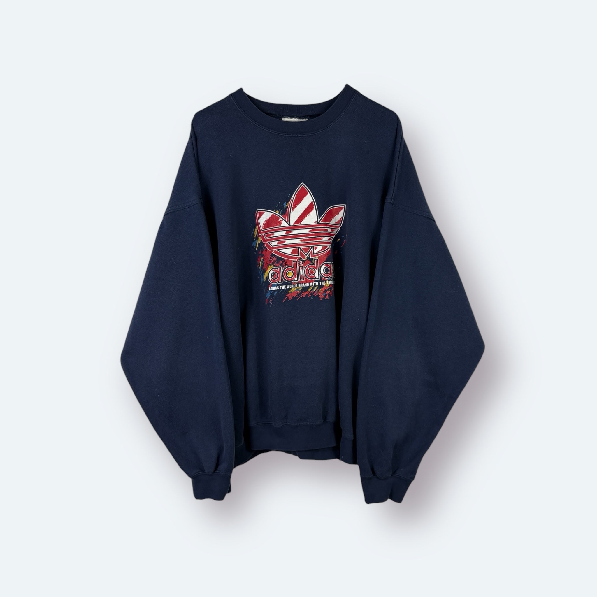 Adidas 90s Vintage Sweater Print Bunt L - Vinverse