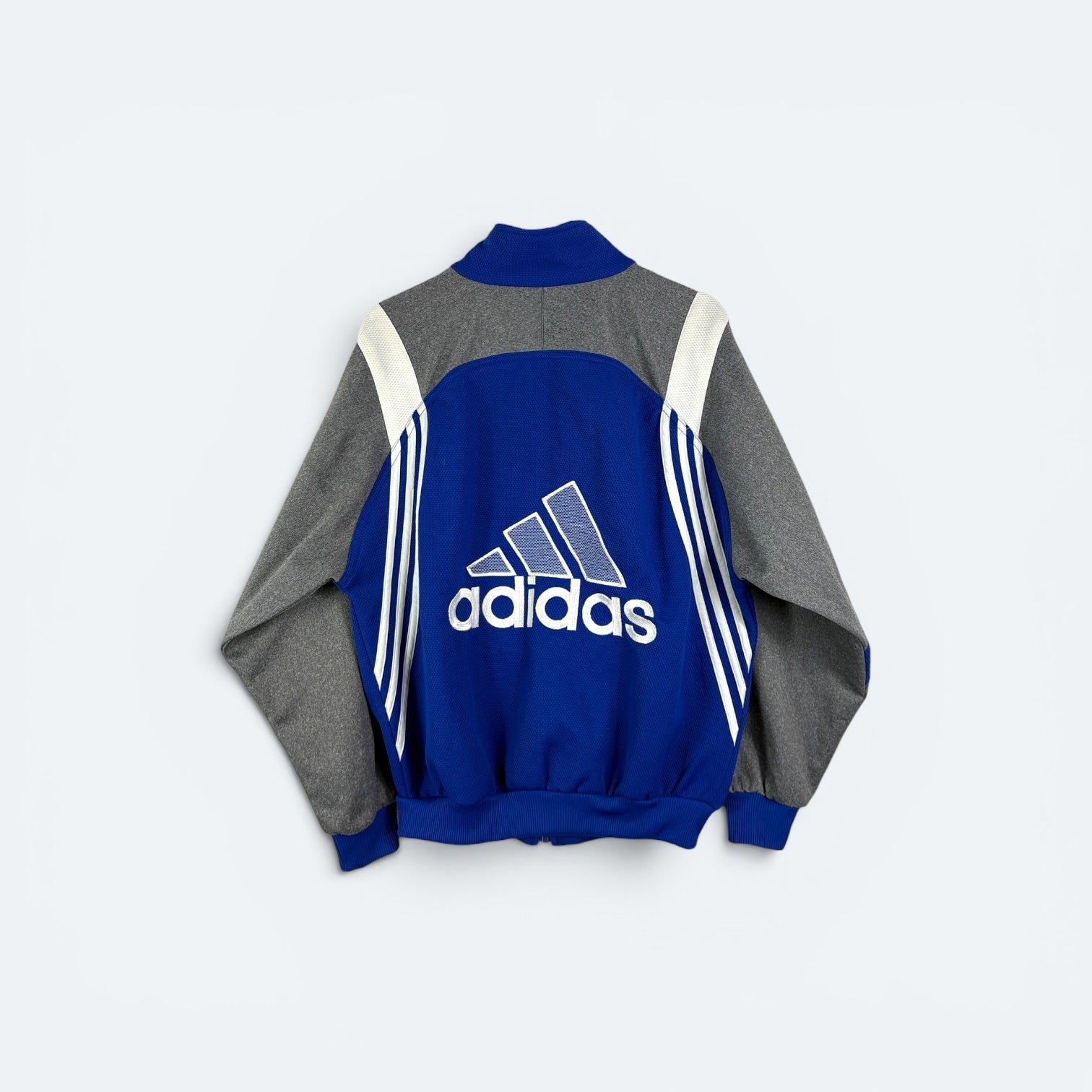 Adidas Vintage Trainingsjacke 90s Blau Grau M - Vinverse