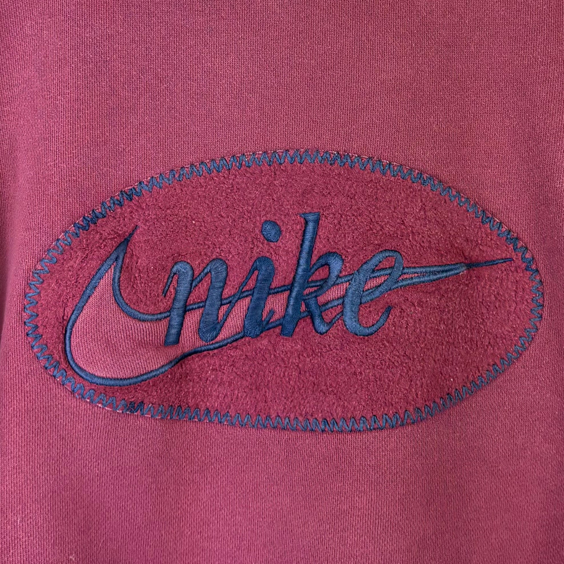Nike 90s Vintage Sweater Weinrot M - Vinverse