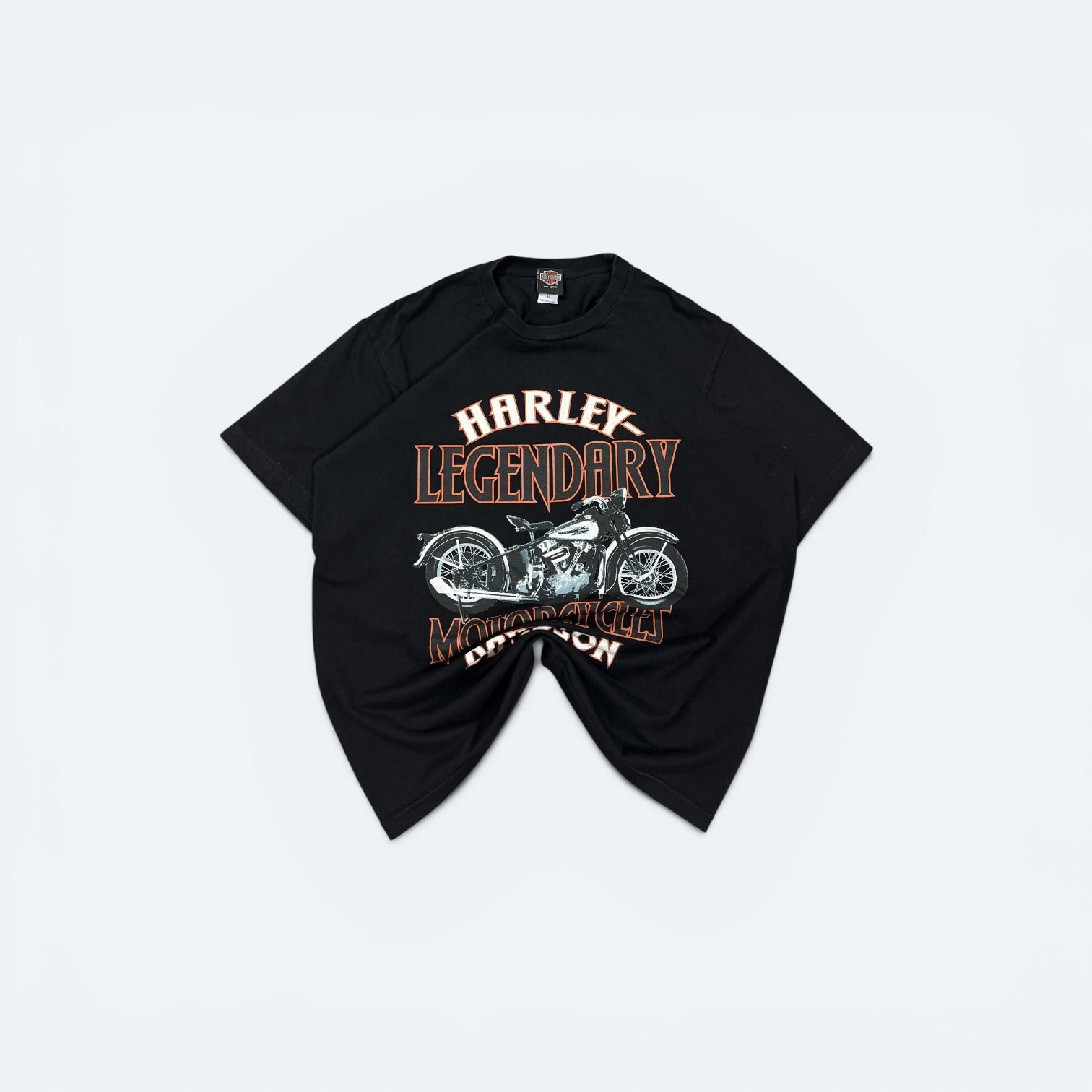 Harley Davidson Vintage T-Shirt Motorrad Print Schwarz XL - Vinverse
