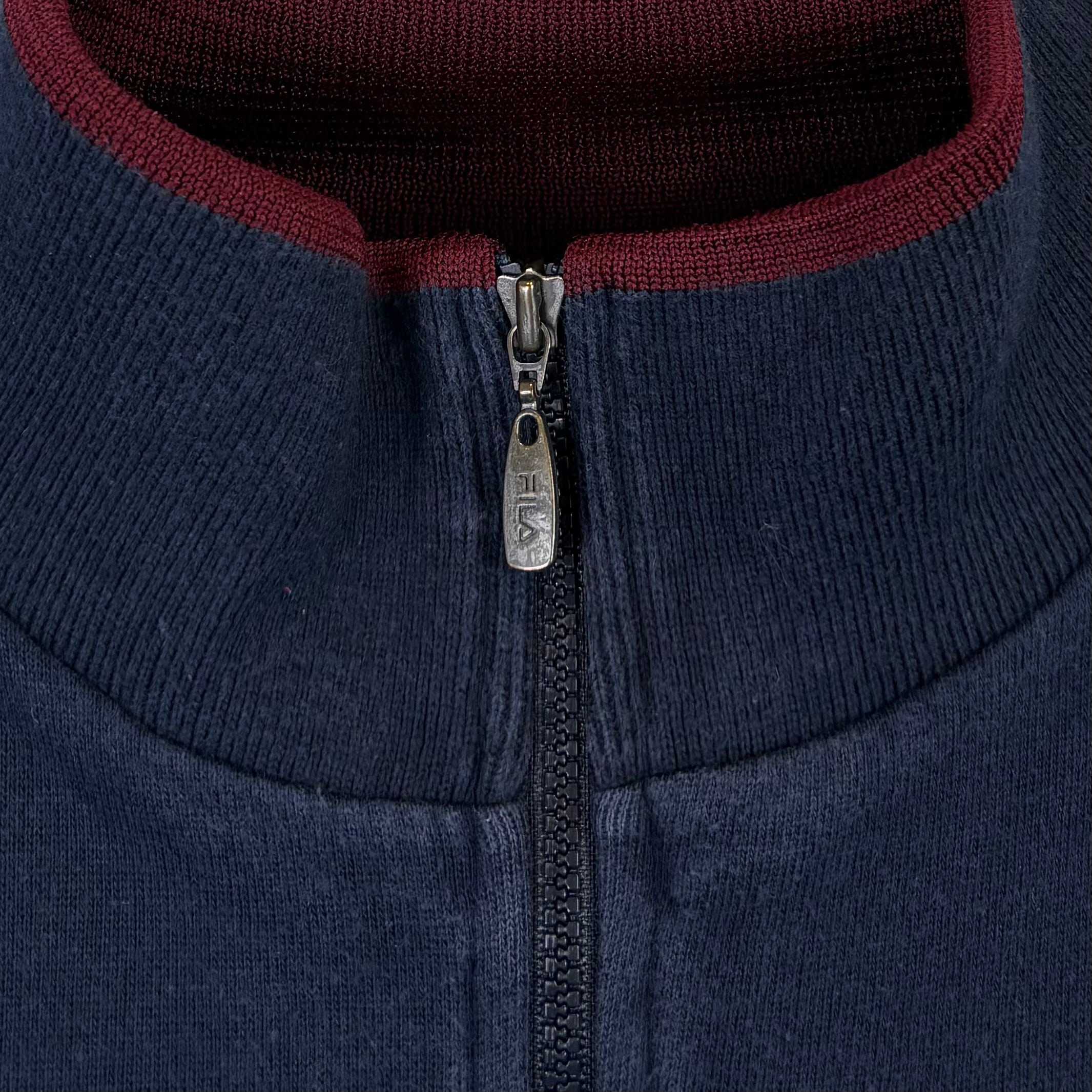 Fila Small Logo Sweatjacke Marineblau L - Vinverse