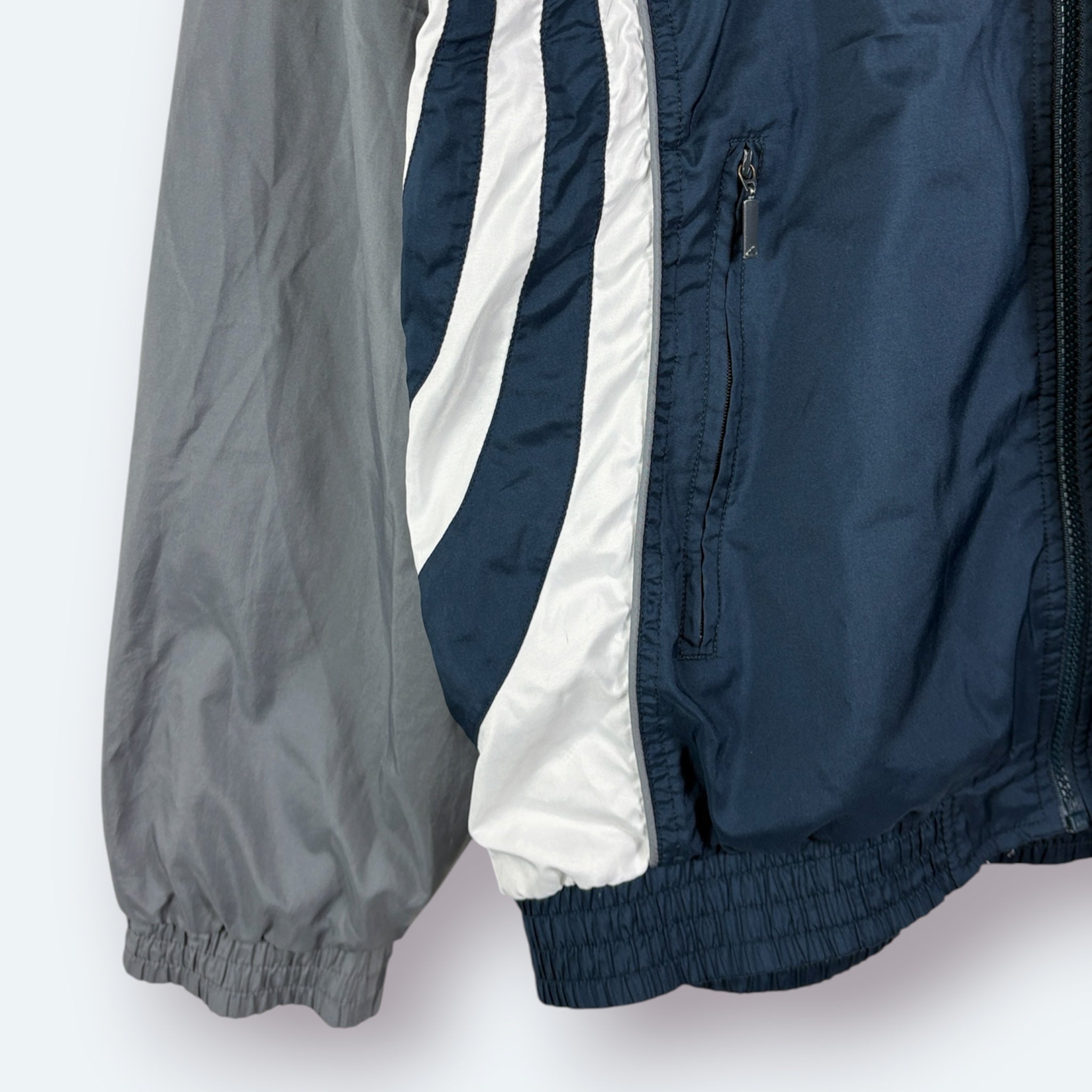 adidas Vintage Trainingsjacke Grau Blau L - Vinverse