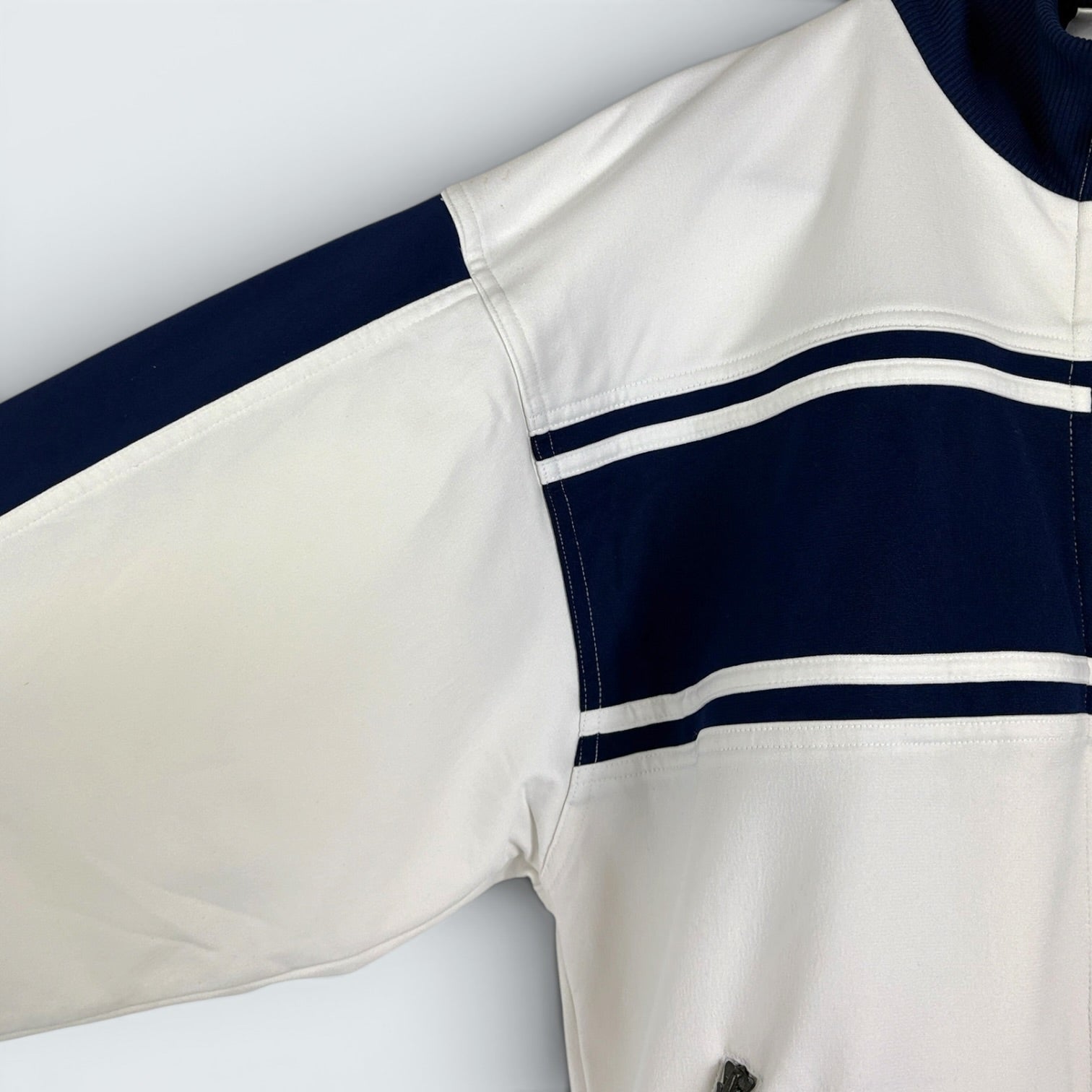 Adidas Vintage Trainingsjacke Weiß Blau S (FLEXKEN RAUS??) - Vinverse