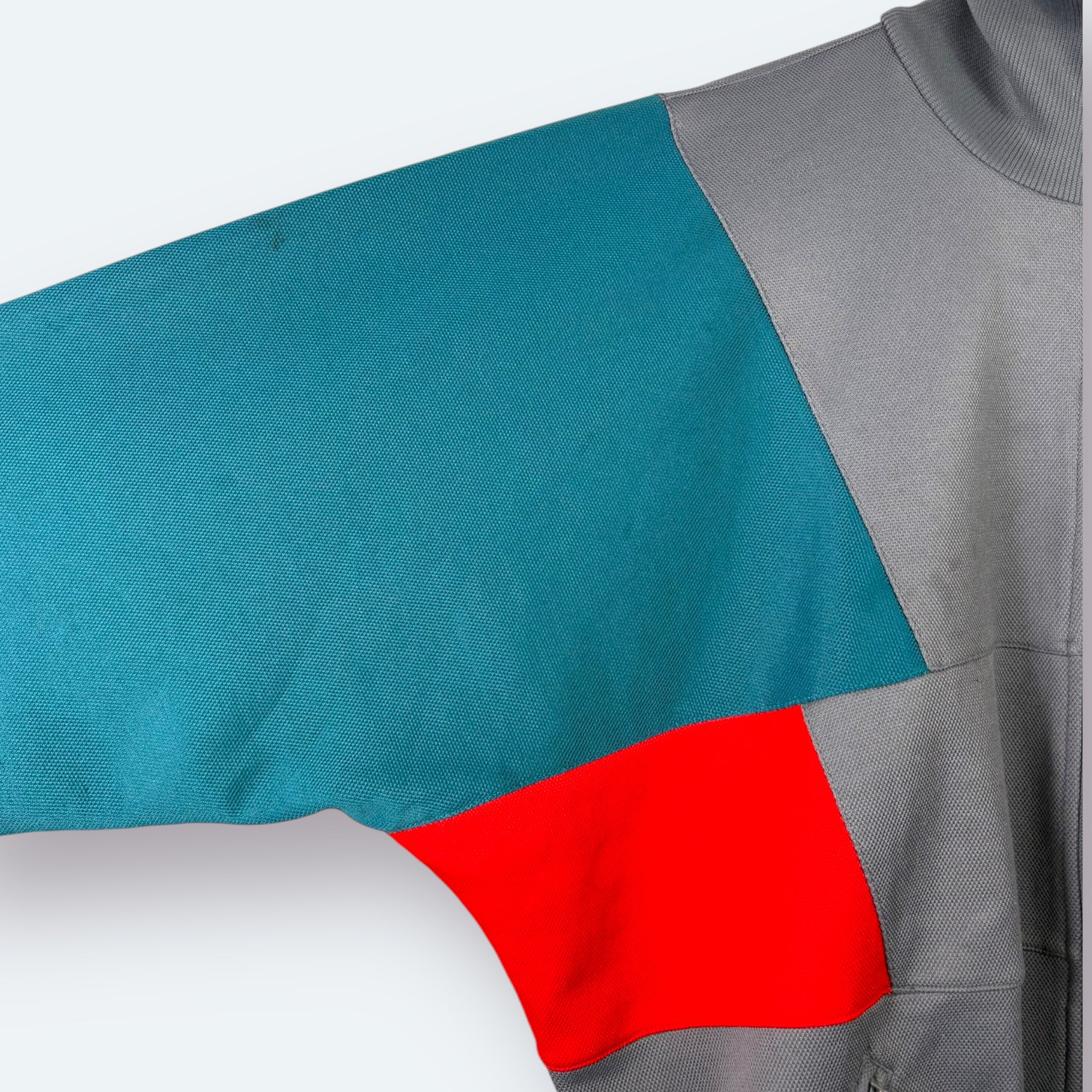 Adidas 80s Vintage Trainingsjacke Grau Türkis XL - Vinverse