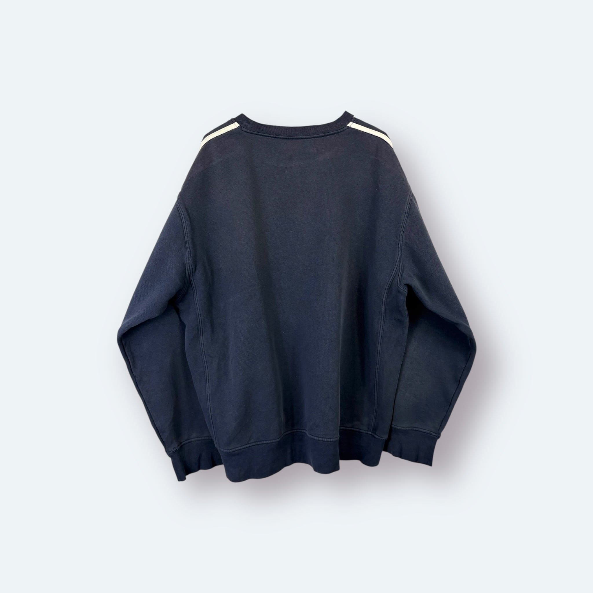 Adidas 2002 Big Logo Sweater Washed Blau L - Vinverse