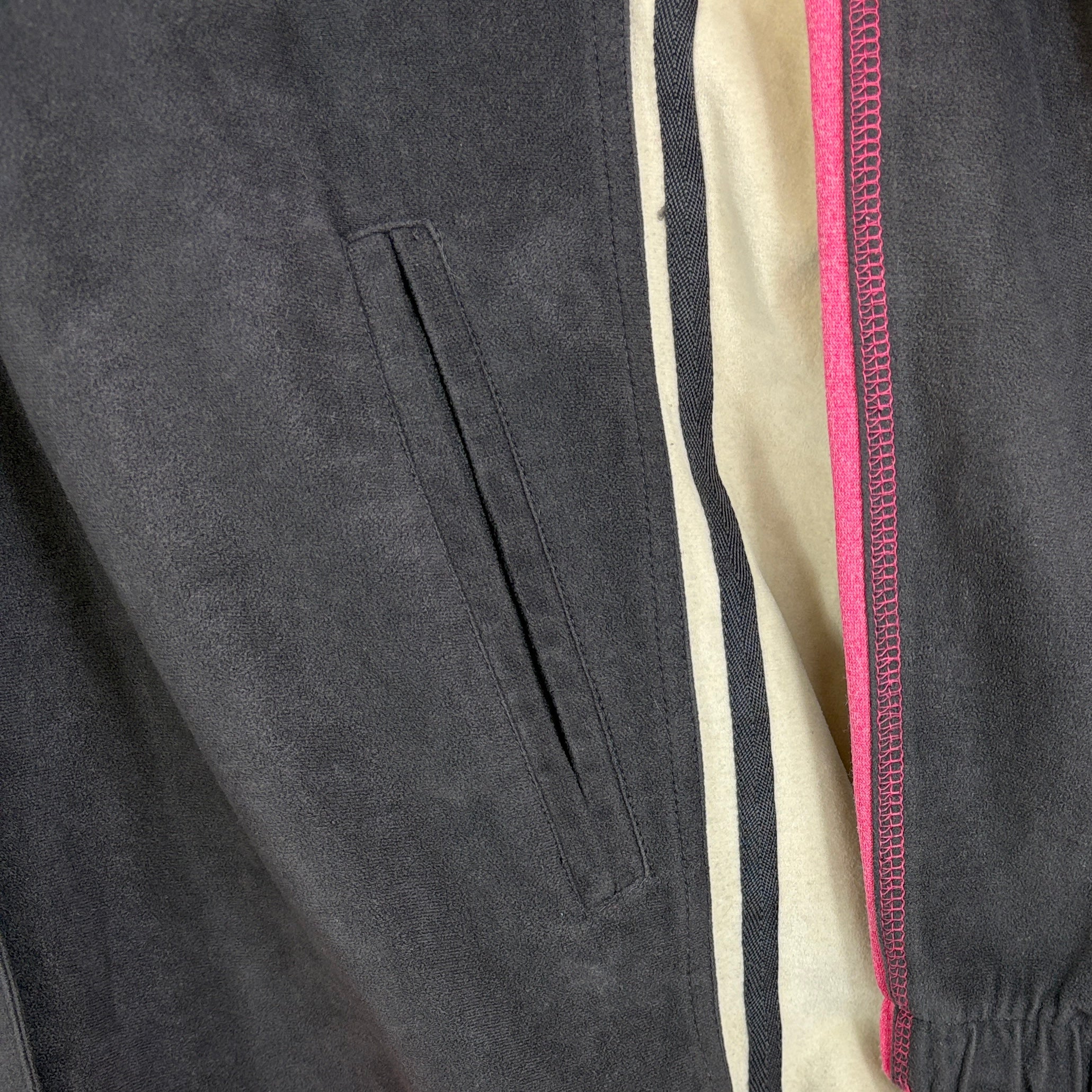 Diadora Vintage Samt Trainingsjacke 90s Grau M - Vinverse