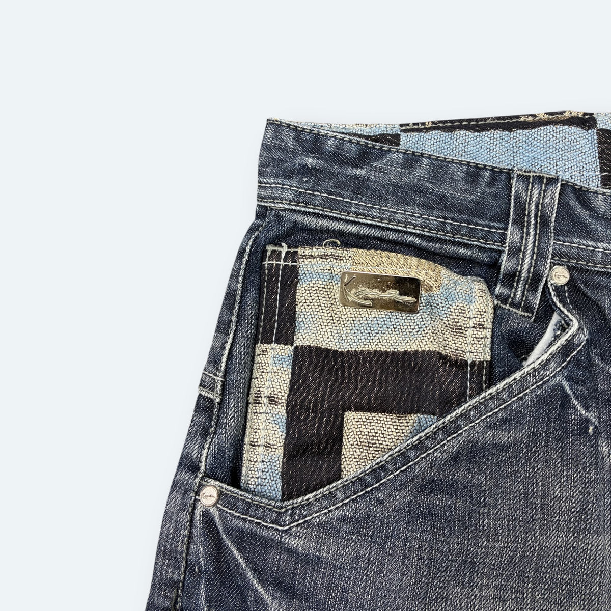Karl Kani Vintage Jeans Shorts Blau L – Foto 5