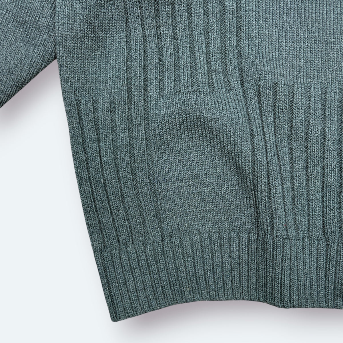 Lacoste Vintage Strickpullover gerippt Grün M – Foto 2