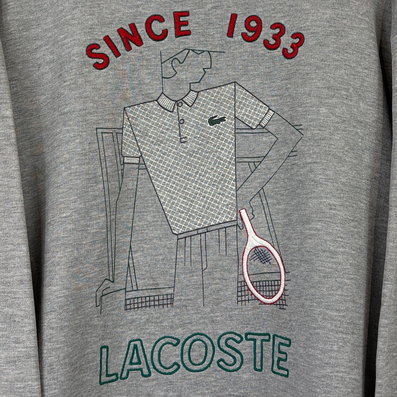 Lacoste Vintage Sweater Graphic Print Grau L – Foto 2