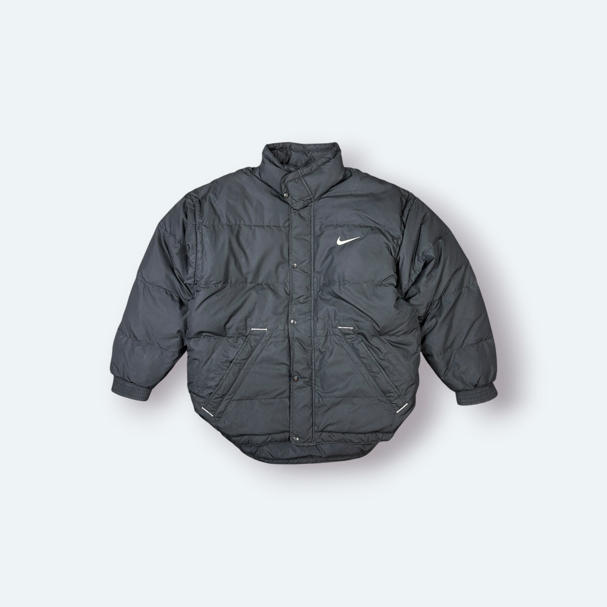 Nike Vintage Puffer Jacke Schwarz M