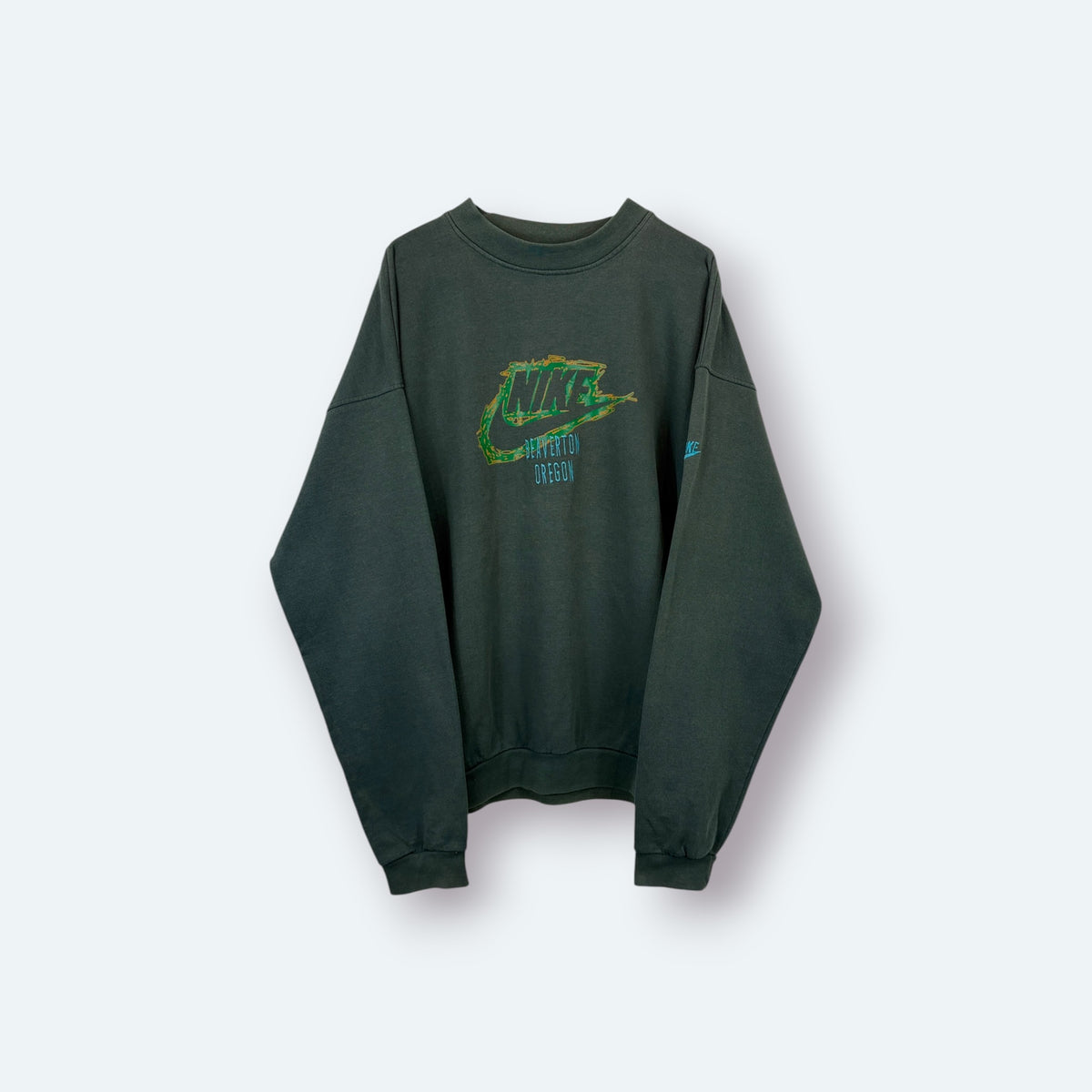 Nike Vintage Sweater Beaverton Oregon Grün XL