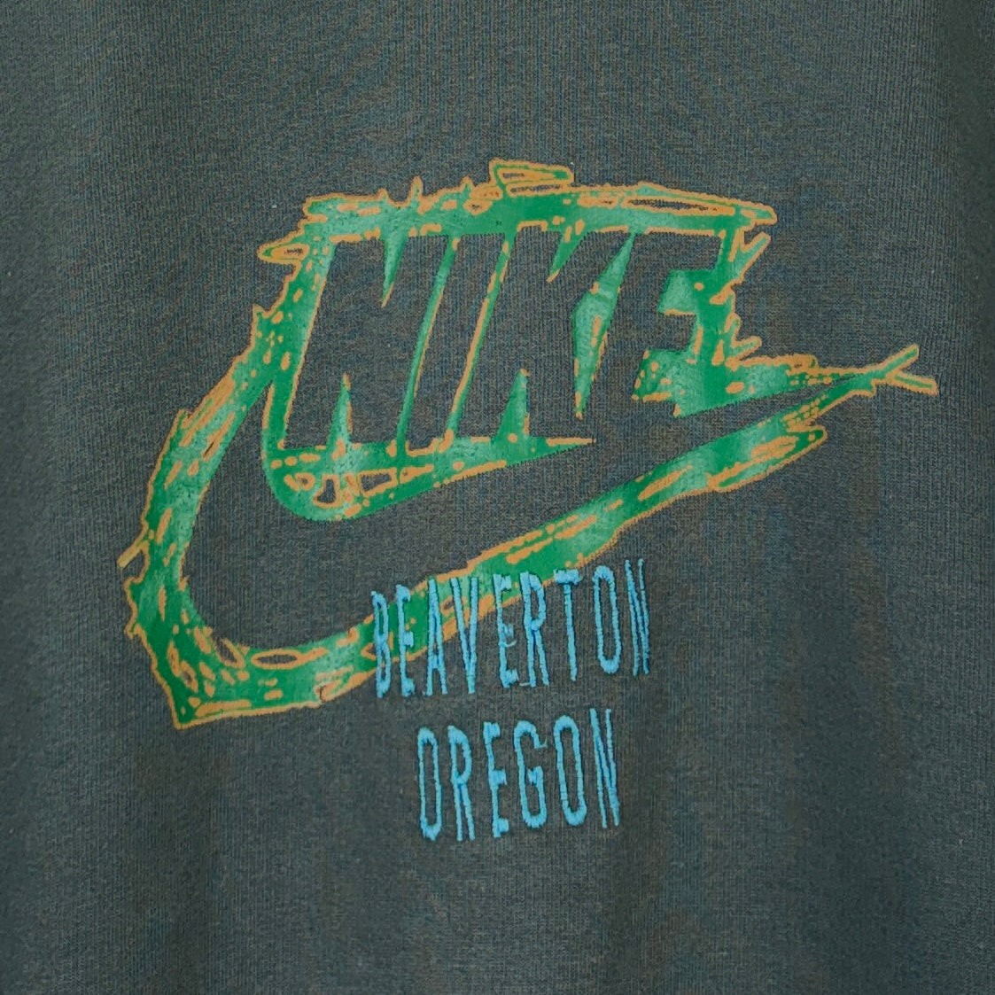Nike Vintage Sweater Beaverton Oregon Grün XL – Foto 2