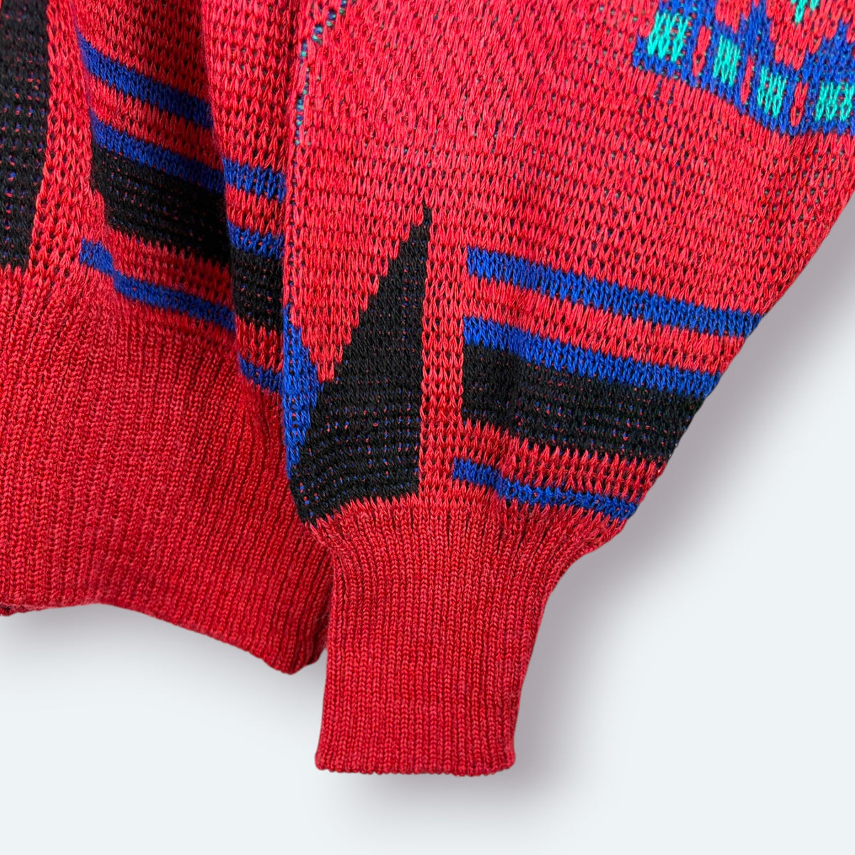 Ohne M. Vintage Strickpulli Muster Rot S – Foto 2