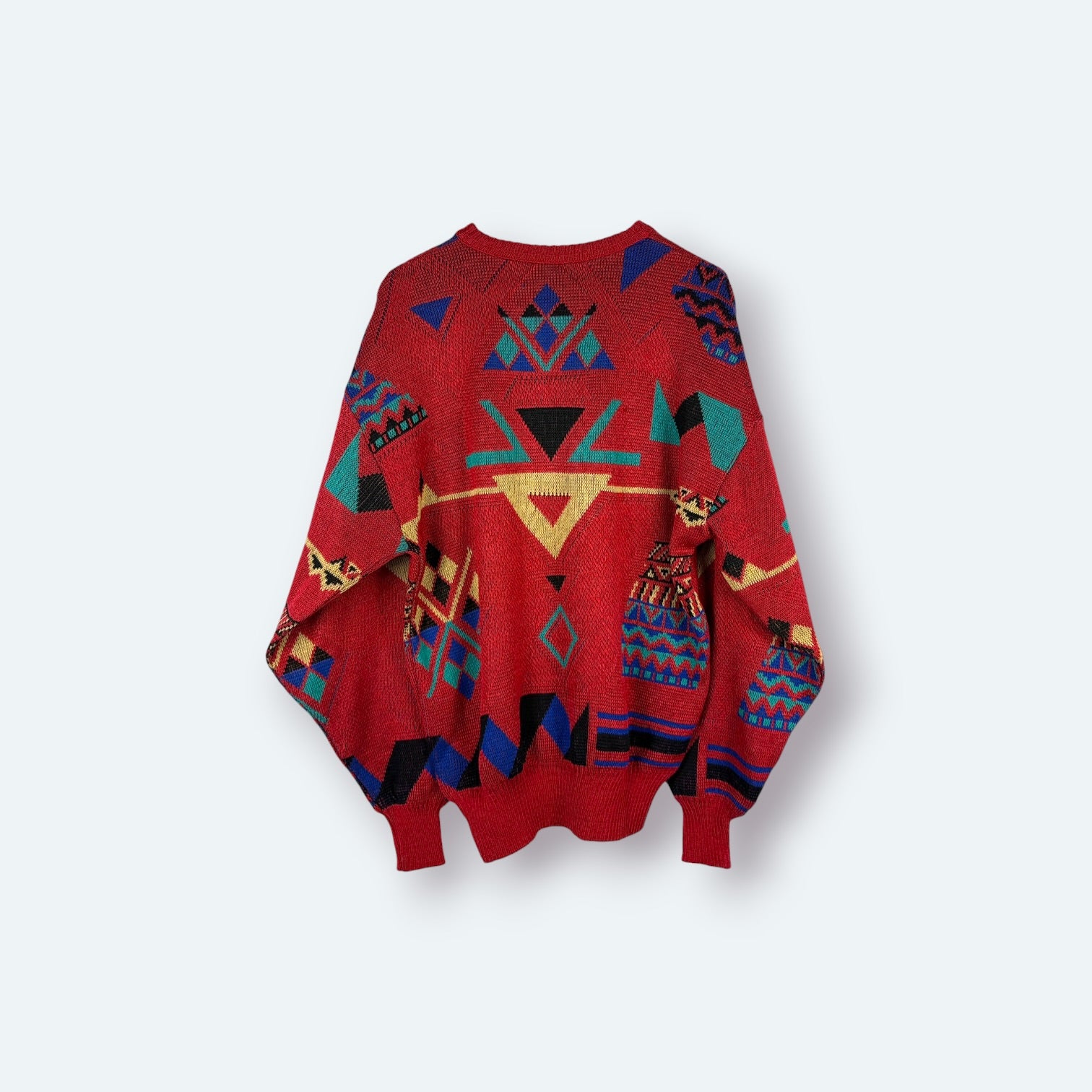 Ohne M. Vintage Strickpulli Muster Rot S – Foto 5