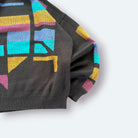 Ohne Marke Vintage Strickpullover Abstrakt Bunt M – Foto 3