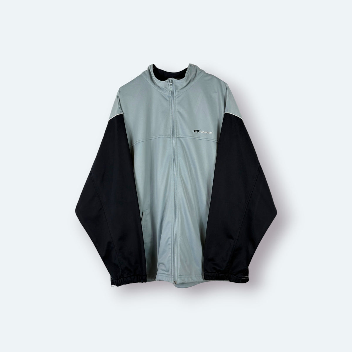 Reebok Vintage Trainingsjacke Grau Schwarz XL