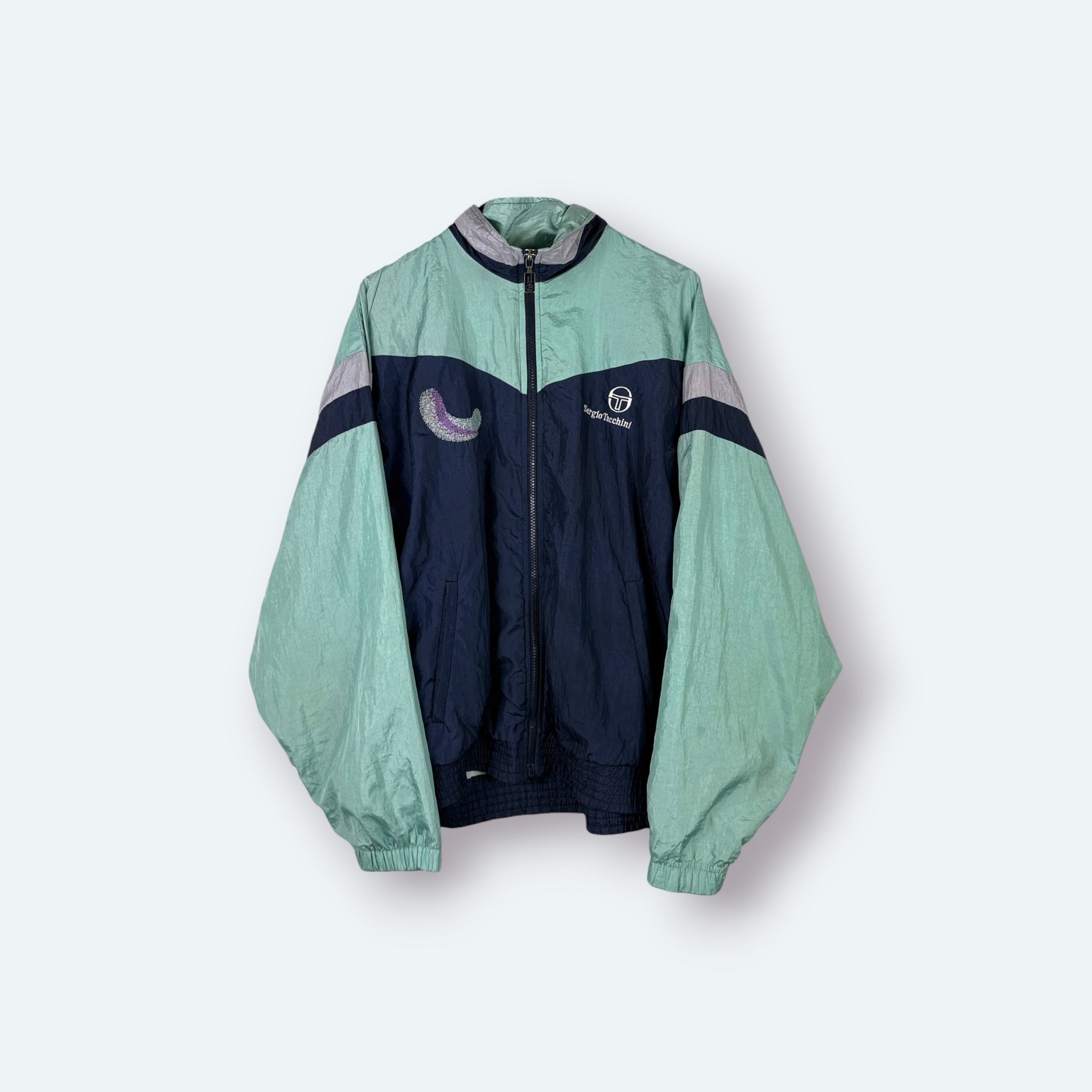 Sergio Tacchini Vintage Trainingsjacke Blau 46