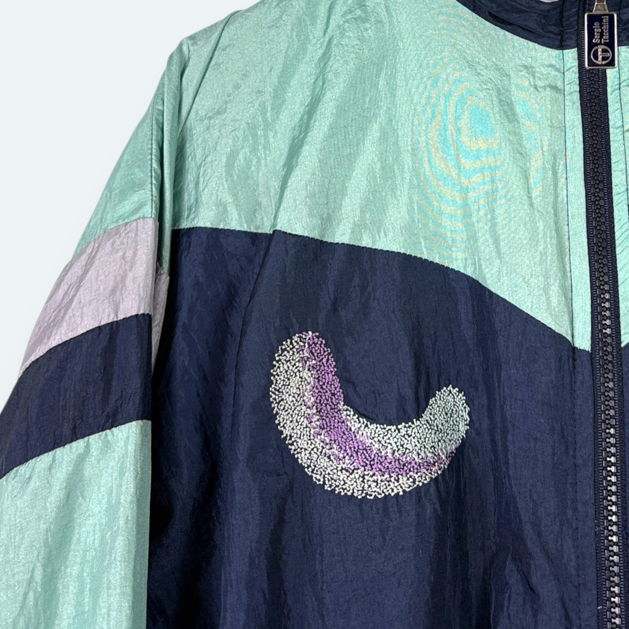Sergio Tacchini Vintage Trainingsjacke Blau 46 – Foto 3