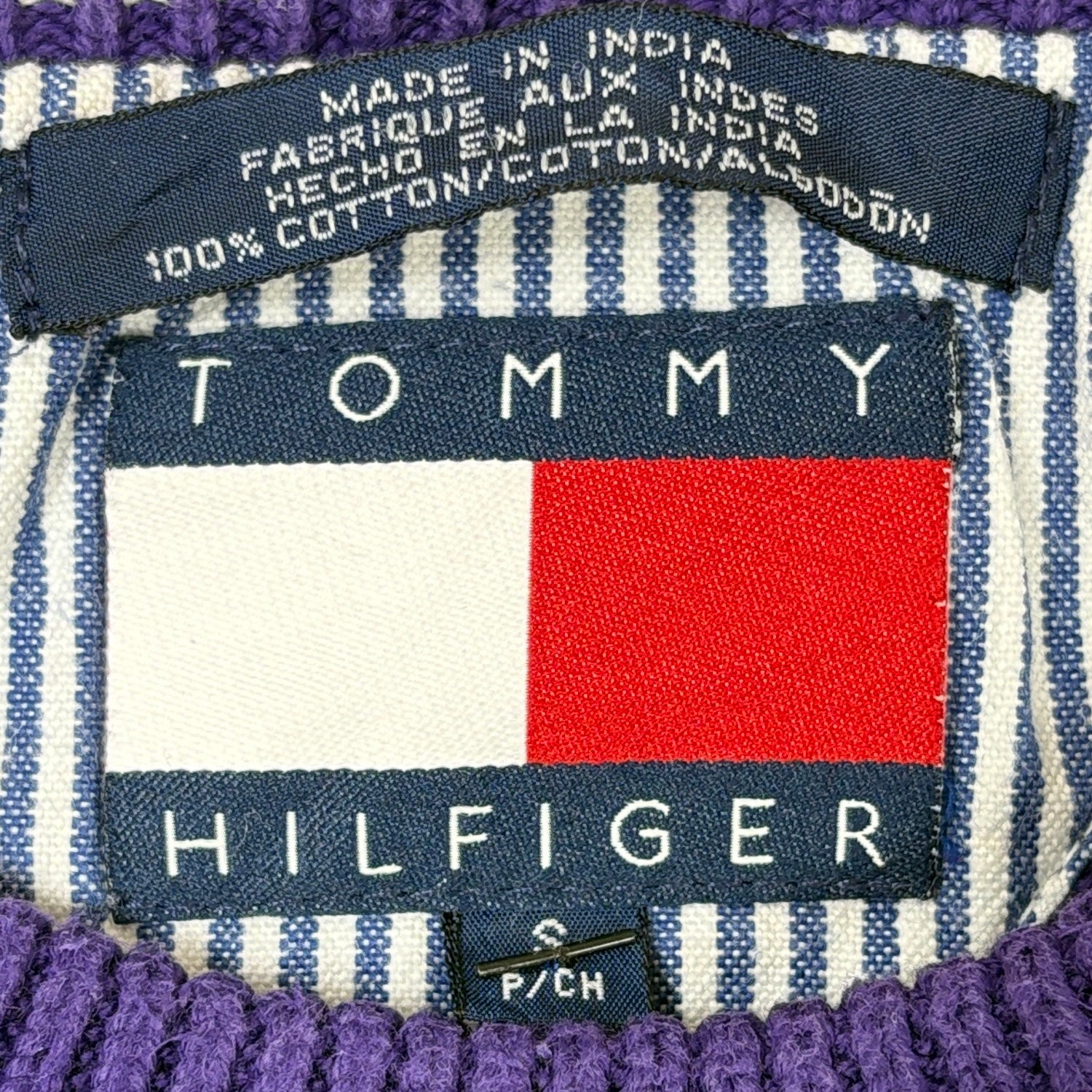 Tommy Hilfiger Vintage Strickpullover Lila S – Foto 3