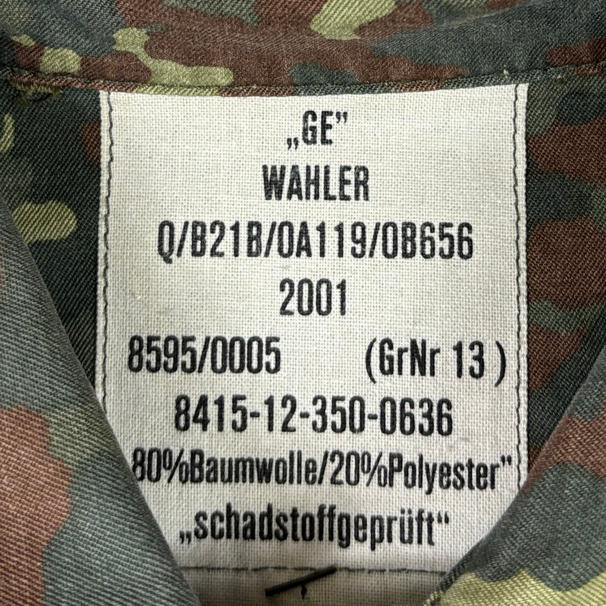 Wahler Vintage Feldbluse Camouflage Grün XL – Foto 3